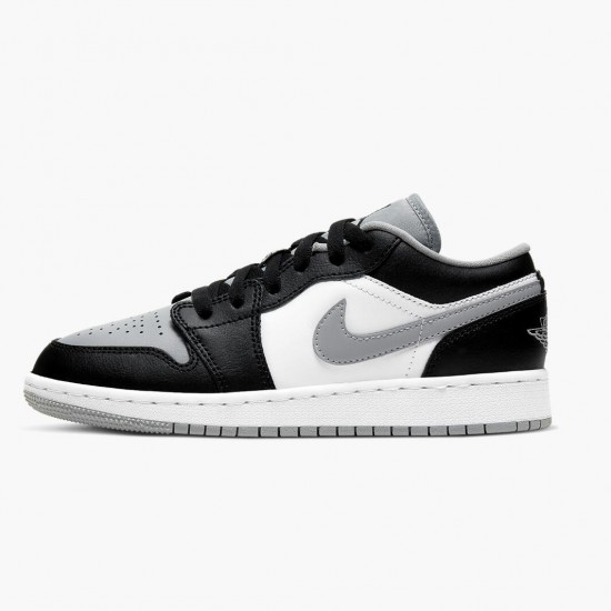 Air Jordan 1 Retro Low "Smoke Grey" Unisex Basketball Shoes 553558 039 Black/Black-Lt Smoke Grey AJ1 Jordan Sneakers