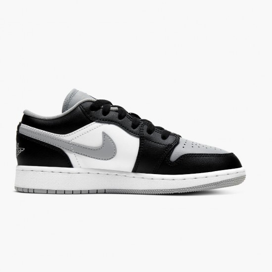 Air Jordan 1 Retro Low "Smoke Grey" Unisex Basketball Shoes 553558 039 Black/Black-Lt Smoke Grey AJ1 Jordan Sneakers