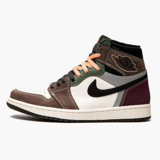 Air Jordan 1 High OG "Hand Crafted" DH3097 001 Wmns/Mens Brown Jordan 1 Shoes