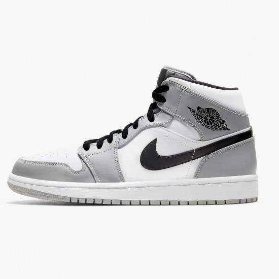 Air Jordan 1 Mid "Light Smoke Grey" Light Smoke Grey/Black-White 554724 092 Mens/Womens AJ1 Jordan Sneakers