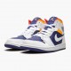 Air Jordan 1 Mid "Royal Blue Laser Orange" AJ1 Womens And Mens Sneakers 554724 131