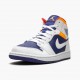 Air Jordan 1 Mid "Royal Blue Laser Orange" AJ1 Womens And Mens Sneakers 554724 131