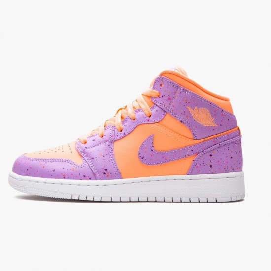 Air Jordan 1 Mid SE "Atomic Pulse" Unisex Basketball Shoes Orange Pulse/Atomic Violet AV5174 800 AJ1 Jordan Sneakers