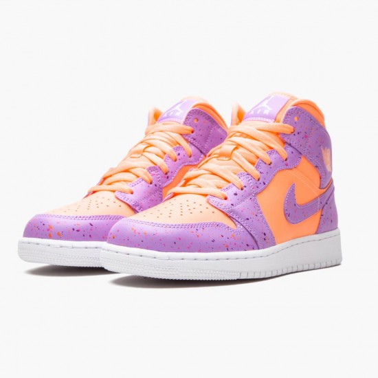 Air Jordan 1 Mid SE "Atomic Pulse" Unisex Basketball Shoes Orange Pulse/Atomic Violet AV5174 800 AJ1 Jordan Sneakers