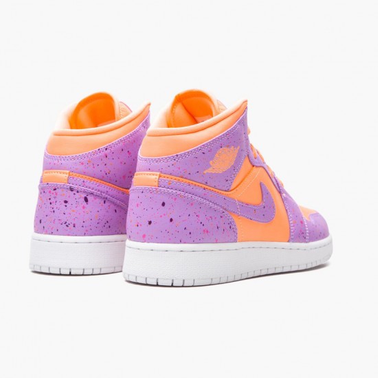 Air Jordan 1 Mid SE "Atomic Pulse" Unisex Basketball Shoes Orange Pulse/Atomic Violet AV5174 800 AJ1 Jordan Sneakers