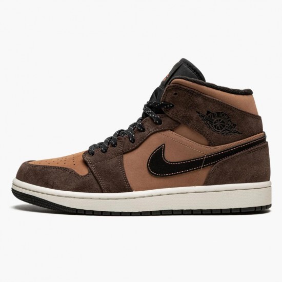 Air Jordan 1 Mid SE "Dark Chocolate" DC7294 200 Mens/Womens AJ1 Shoes