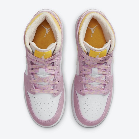 Air Jordan 1 Mid SE GS "Arctic Pink" DC9517 600 Light Arctic Pink University Gold-White WMNS Jordan Sneakers