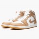 Air Jordan 1 Mid "Tan Gum" AJ1 Womens And Mens Sneakers 554724 271