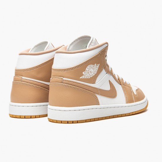 Air Jordan 1 Mid "Tan Gum" AJ1 Womens And Mens Sneakers 554724 271