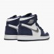 Air Jordan 1 Retro High COJP "Midnight Navy" Unisex Basketball Shoes White/Midnight Navy/Metallic S DC1788 100 AJ1 Jordan Sneakers