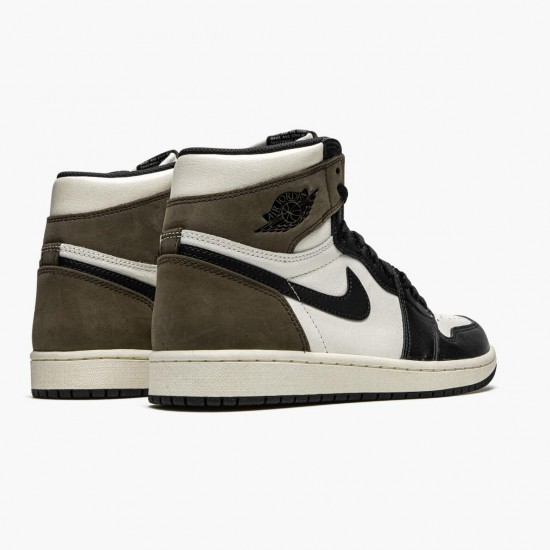 Air Jordan 1 Retro High "Dark Mocha" Unisex Basketball Shoes Sail/Dark Mocha-Black-Black 555088 105 AJ1 Jordan Sneakers