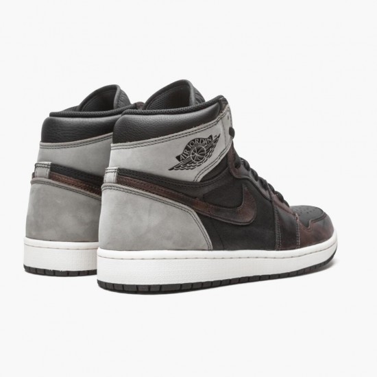 Air Jordan 1 Retro High "Light Army Rust Shadow Patina" 555088-033 Black/Grey-Rust Unisex Jordan Sneakers