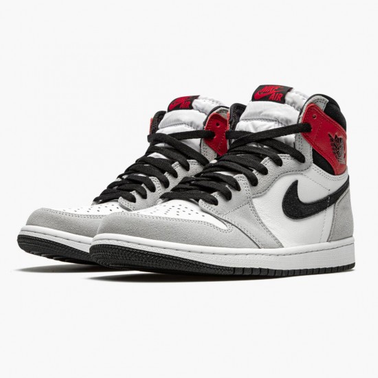 Air Jordan 1 Retro High OG "Light Smoke Grey" White/Black-Light Smoke Grey-V 555088 126 Mens/Womens AJ1 Jordan Sneakers