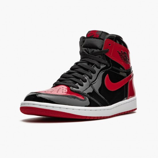 Air Jordan 1 Retro High OG "Patent Bred" 555088 063 Womens/Mens Red Jordan Shoes