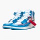 Air Jordan 1 Retro High Off-White "University Blue" Unisex AJ1 Shoes AQ0818 148 White/Dark Powder Blue-Cone Jordan Sneakers