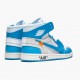 Air Jordan 1 Retro High Off-White "University Blue" Unisex AJ1 Shoes AQ0818 148 White/Dark Powder Blue-Cone Jordan Sneakers