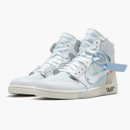 Air Jordan 1 Retro High "Off-White White" Mens AJ1 Shoes AQ0818 100 White Jordan Sneakers