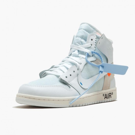 Air Jordan 1 Retro High "Off-White White" Mens AJ1 Shoes AQ0818 100 White Jordan Sneakers