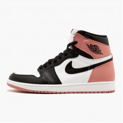 Air Jordan 1 Retro High "Rust Pink" Unisex Basketball Shoes White/Black-Rust Pink 861428 101 AJ1 Jordan Sneakers