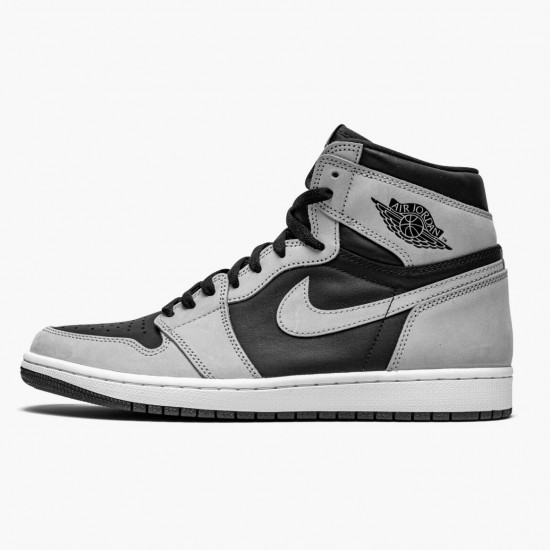 Air Jordan 1 Retro High "Shadow 2.0" 555088-035 Black/White-Light Smoke Grey Unisex Jordan Sneakers