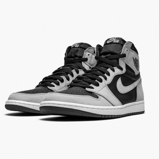 Air Jordan 1 Retro High "Shadow 2.0" 555088-035 Black/White-Light Smoke Grey Unisex Jordan Sneakers