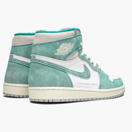 Air Jordan 1 Retro High "Turbo Green" Turbo Green/Sail-White Basektball Shoes 555088 311 Unisex Jordan Sneakers