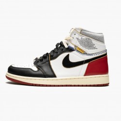 Air Jordan 1 Retro High "Union Los Angeles Black Toe" Mens Basketball Shoes BV1300 106 White/Black-Varsity Red AJ1 Black Jordan Sneakers