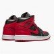 Air Jordan 1 Mid Banned (2020) 554724 074 Black/University Red-Black-Whi Unisex AJ1 Jordan Sneakers