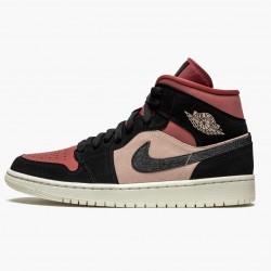 Air Jordan 1 Mid "Canyon Rust" BQ6472 202 Particle Beige/Black Womens AJ1 Jordan Sneakers