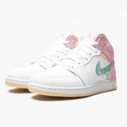 Air Jordan 1 Mid SE GS "Ice Cream" DD1666 100 Womens Jordan Sneakers AJ1 Basketball Shoes