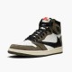 Nike Air Jordan 1 High OG TS SP "Travis Scott" Sail/Dark Mocha-University Red CD4487 100 Basketball Shoes Unisex AJ1 Sneakers