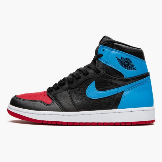 Nike Air Jordan 1 High OG "UNC To Chicago" Black/Dark Powder Blue/Gym Red Basketball Shoes CD0461 046 AJ1 Sneakers