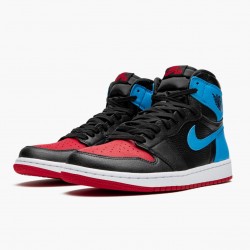 Nike Air Jordan 1 High OG "UNC To Chicago" Black/Dark Powder Blue/Gym Red Basketball Shoes CD0461 046 AJ1 Sneakers