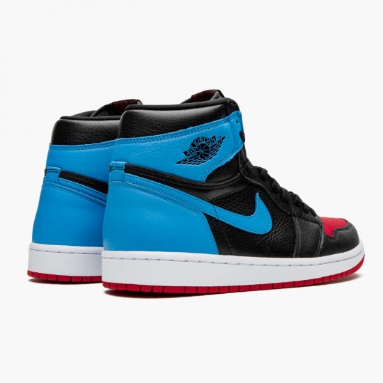 Nike Air Jordan 1 High OG "UNC To Chicago" Black/Dark Powder Blue/Gym Red Basketball Shoes CD0461 046 AJ1 Sneakers