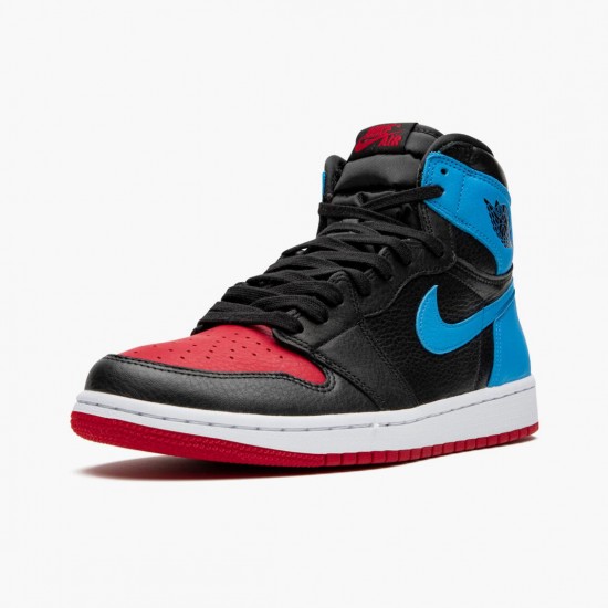 Nike Air Jordan 1 High OG "UNC To Chicago" Black/Dark Powder Blue/Gym Red Basketball Shoes CD0461 046 AJ1 Sneakers