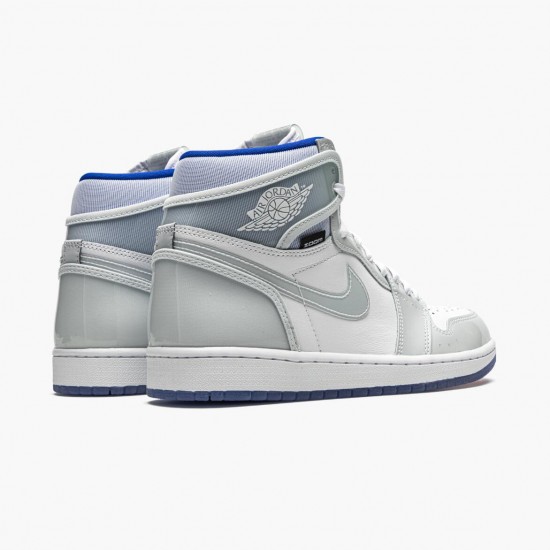 Nike Air Jordan 1 High Zoom "Racer Blue" White/White-Racer Blue Basketball Shoes AJ1 CK6637 104 Sneakers