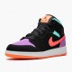 Nike Air Jordan 1 Mid "Candy" Black/Total Orange 554725 083 Mens/Womens AJ1 Jordan Sneakers