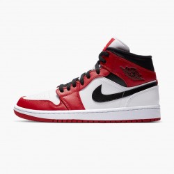 Nike Air Jordan 1 Mid "Chicago 2020" White/Gym Red-Black Basketball Shoes 554724 173 AJ1 Unisex Sneakers