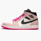 Nike Air Jordan 1 Mid "Crimson Tint" Crimson Tint/Hyper Pink-Black Basketball Shoes 852542 801 AJ1 Unisex Sneakers