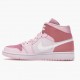 Nike Air Jordan 1 Mid "Digital Pink" Digital Pink/White-Pink Foam-Sail CW5379 600 Womens AJ1 Jordan Sneakers