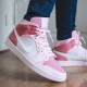 Nike Air Jordan 1 Mid "Digital Pink" Digital Pink/White-Pink Foam-Sail CW5379 600 Womens AJ1 Jordan Sneakers