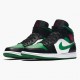 Nike Air Jordan 1 Mid "Pine Green" Black/Gym Red-White-Pine Green Basketball Shoes 554724 067 AJ1 Sneakers