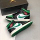 Nike Air Jordan 1 Mid "Pine Green" Black/Gym Red-White-Pine Green Basketball Shoes 554724 067 AJ1 Sneakers