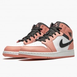 Nike Air Jordan 1 Mid "Pink Quartz" Pink Quartz/DK Smoke Grey Basketball Shoes 555112 603 AJ1 Sneakers