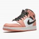 Nike Air Jordan 1 Mid "Pink Quartz" Pink Quartz/DK Smoke Grey Basketball Shoes 555112 603 AJ1 Sneakers