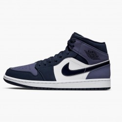 Nike Air Jordan 1 Mid "Sanded Purple" Obsidian/Sanded Purple/White 554724 445 Mens/Womens AJ1 Jordan Sneakers