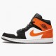 Nike Air Jordan 1 Mid "Shattered Backboard" Black/White-Starfish Basketball Shoes 554724 058 AJ1 Sneakers