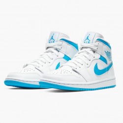 Nike Air Jordan 1 Mid "UNC" University Blue/White Basketball Shoes AJ1 Sneakers BQ6472 114