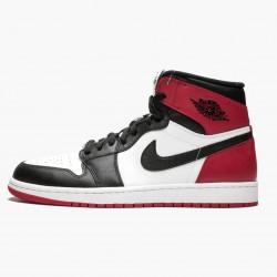 Nike Air Jordan 1 Retro High "Black Toe" White/Black-Gym Red 555088 184 Mens AJ1 Jordan Sneakers