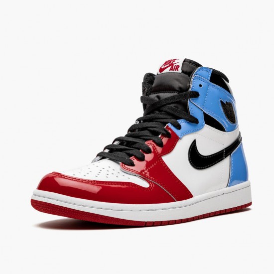 Nike Air Jordan 1 Retro High "Fearless" White/University-Blue-Varsity CK5666 100 Basketball Shoes Unisex AJ1 Sneakers